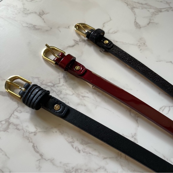 Bundle of 3 Vegan Leather Belts by Kenneth Cole Reaction, Black, Burgundy size L - Picture 1 of 16